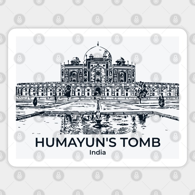 Humayun's Tomb - India Magnet by Lakeric